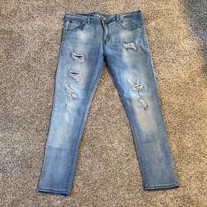 Men's Distressed Denim Skinny Jeans